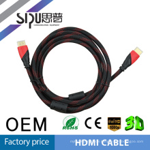 SIPU 30awg-224awg 1.4v hdmi to hdmi with red and black nylon sheield two ferrite
